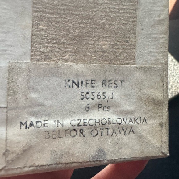 Vintage Czech crystal 6 pcs knife set - Picture 7 of 7